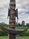 Close up totem paal