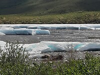 Ijs op de Klondike rivier