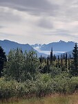 Uitzicht op een gletsjer van Wrangell np