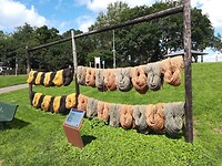 Het touw hangt te drogen
