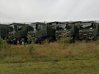 Overijssel 2021 016 Te hoge nieuwe vrachtwagens van defensie