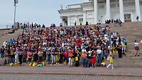 Het samengestelde dameskoor in Helsinki