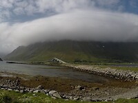 Laaghangende wolken, net miezerregen