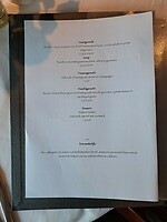 Het menu van het captain's dinner