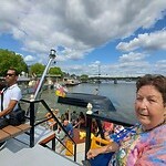 Op de rondvaartboot over de Maas bij Maastricht