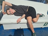 Lekker luieren op de ferry