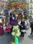De ossenkar van de processie, helaas zonder de ossen
