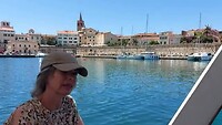 De haven van Alghero uit