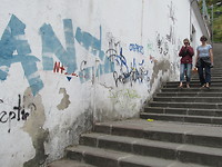 Op weg naar El Panecillo, de Maagd van Quito