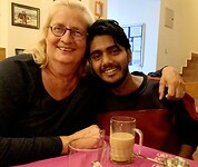 Met mijn "zoon" Saroj.