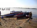 Bootje richting stage