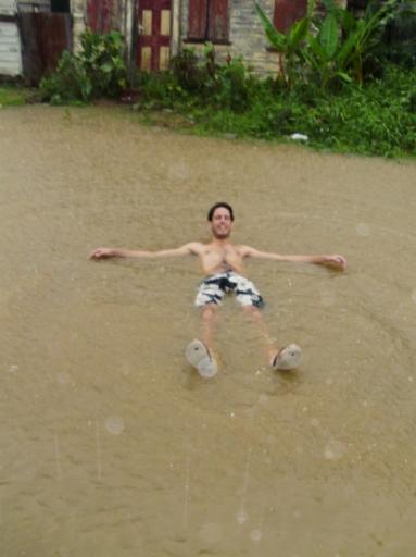 Straat onder water