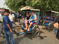 Fietsriksja in Delhi