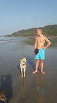 tijdens de strandwandeling