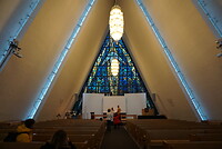 De moderne kerk in Tromso