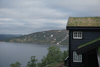 Uitzicht vanuit ons huisje in Sirdal