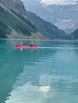 Kano varen op Lake Louise