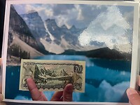 Het oude 20$ biljet met Lake Moraine