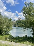 Zicht op het Kasteel van Trencin bij de Váh River