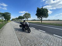 Jos op zijn motor in Polen