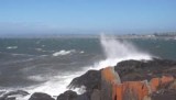 Een onrustige Bass Strait in Devonport