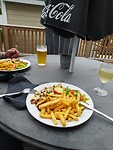 En dit was het, wij dachten karbonade maar het was een soort shoarmaschotel