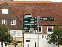 Op het plein in Rendsburg, bekende plaatsen...