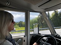 Tina trucker over de E45