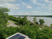 Uitzicht op de Mississippi vanaf het Popeye-museumpje