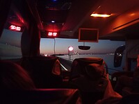 Zonsopgang in bus