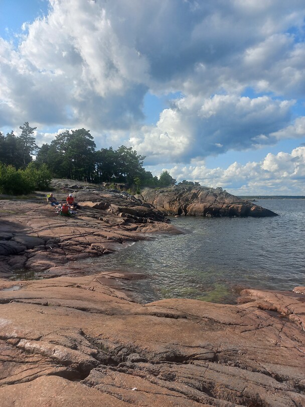 Baai bij camping