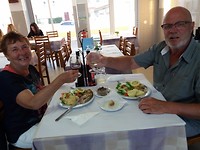 Laatste avond Porto Covo in een lokaal  eetcafé.