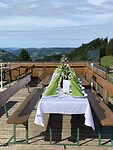 Gedekte bruiloft tafel