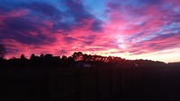 Zonsopkomst vanuit onze cottage