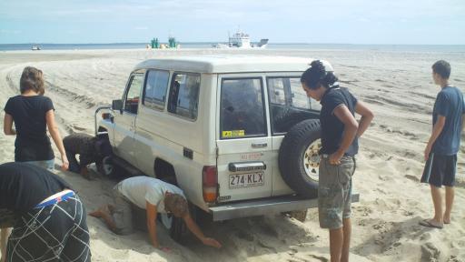 Op weg naar Fraser Island