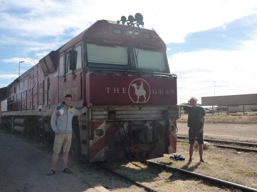 De trein (Ghan) van Darwin naar Alice Springs
