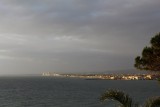 Donkere wolken in Gordons Bay