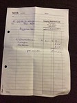 Eerste overnachtingsfactuur van deze reis