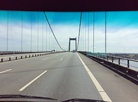 Brug van het vaste land naar Funen