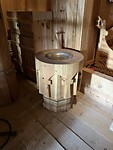 Houten doopvont