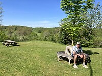 Bovenaan de camping