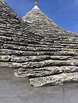 Dak van een trulli, gemaakt zonder cement.