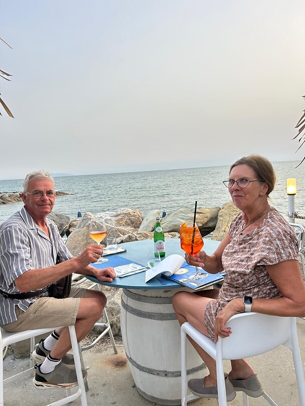 Eten aan het strand
