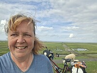 Waddenzee,fiets, schaap en ik