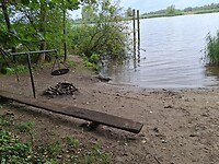 Bij het water op de camping