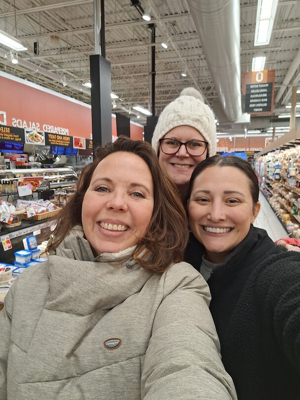 Geen selfie maar een ussie in de supermarkt