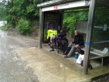lunch in de regen