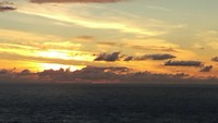 Zonsondergang bij Giant's Causeway.