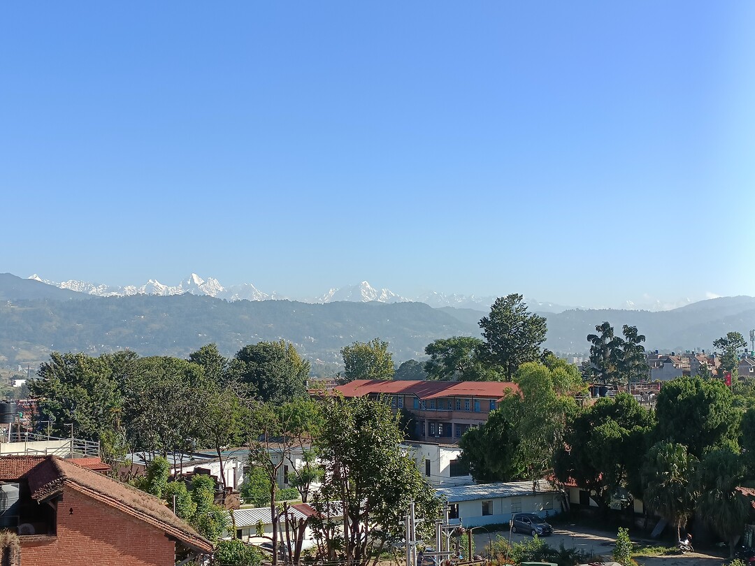Uitzicht bergen Nagarkot