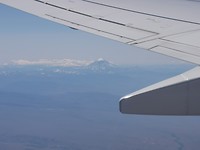 Lanín vanuit het vliegtuig terug naar Buenos Aires